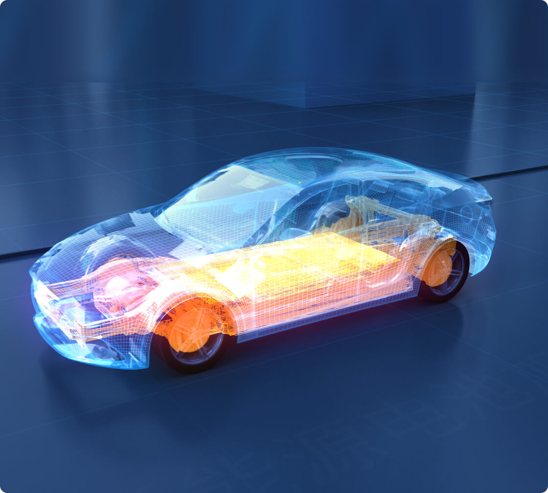 凸显电热膜的案例图:新能源汽车锂电池包发热片